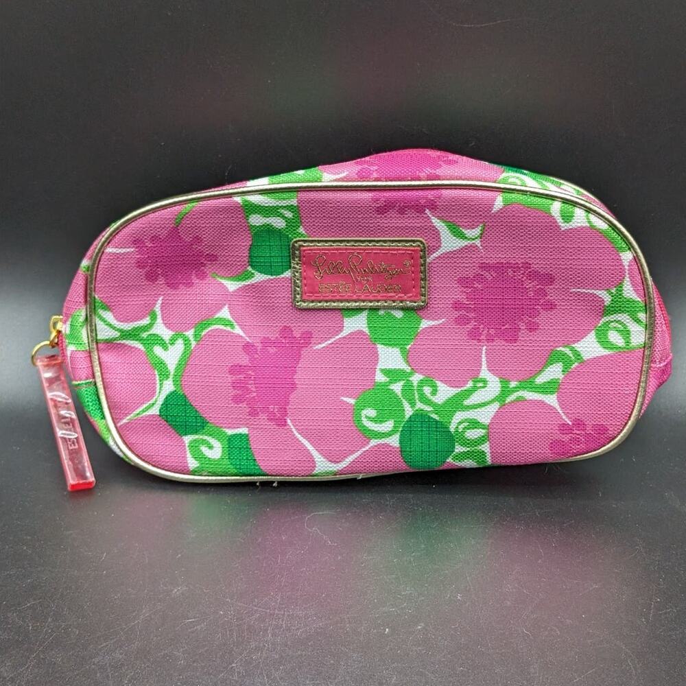 Estee Lauder Makeup Bag Floral Cosmetic Clutch Purse Lilly Pulitzer Preppy Boho